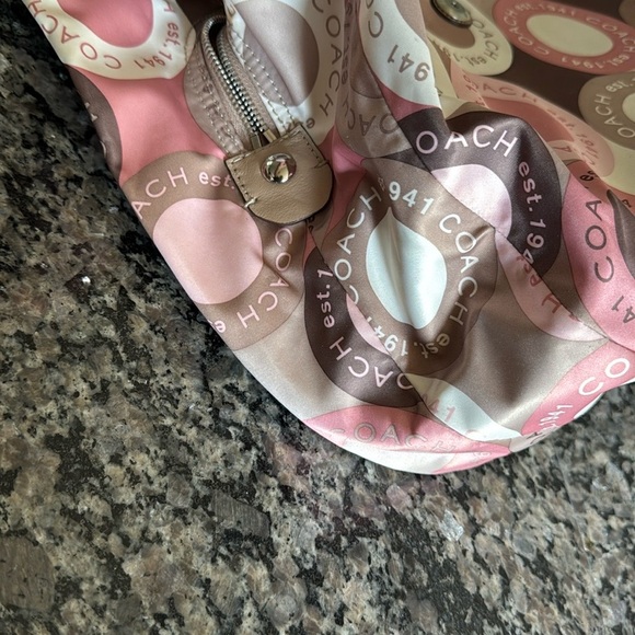 Coach snaphead sateen  Pink and Brown Retro Hobo Bag NWOT - Picture 15 of 16